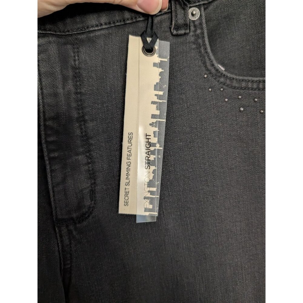 Jones New York Womens Graphite Straight Leg Jeans 20W Regular Secret Slimming Fe - Picture 6 of 14